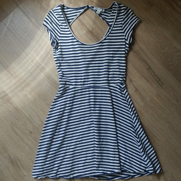 American Eagle Outfitters Dresses & Skirts - Blue & White Stripped American Eagle Skater Dress